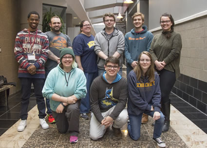 Group photo of the 2017-18 Schoolcraft Connection Editorial Staff