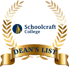 Dean's List text within gold laurel leaves