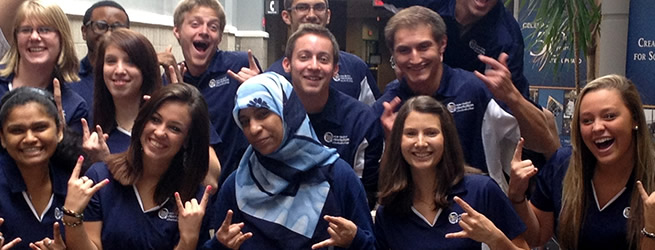 Students enjoying campus life