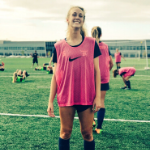 Olivia Borgdorff on the soccer field