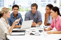Employees meeting