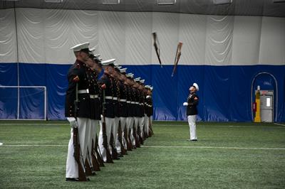 Silent Drill Platoon lined up