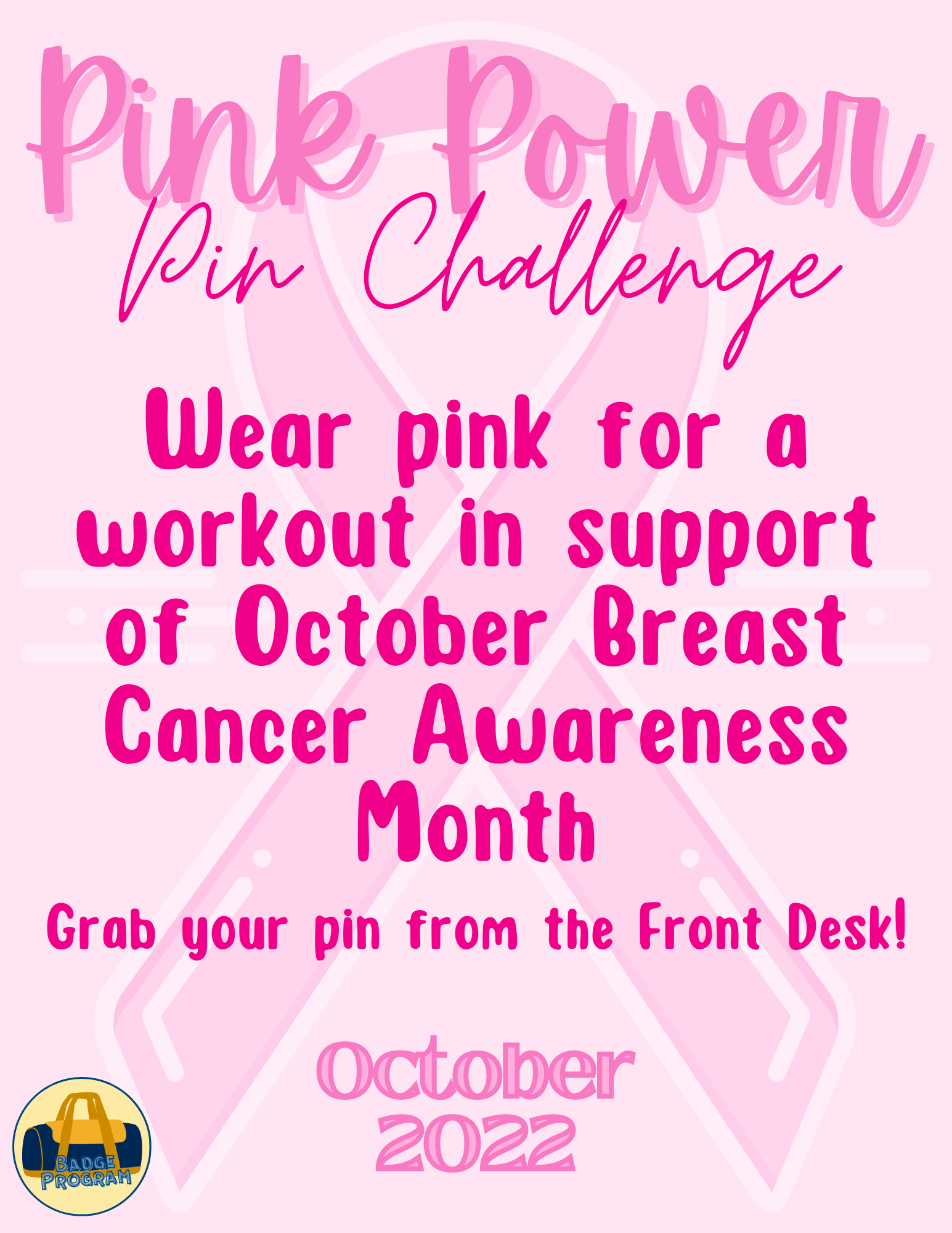 October 2022 Pink Power Pin Flyer